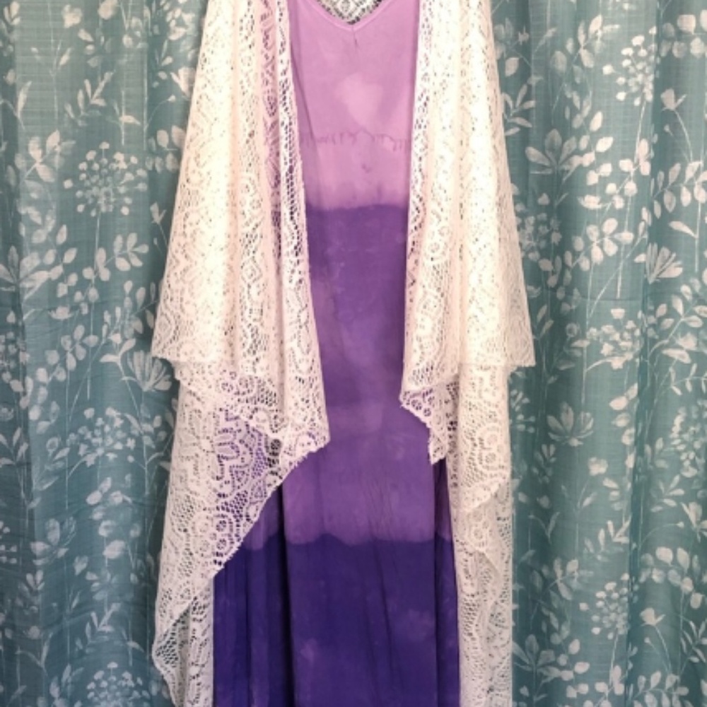 *REPOSH* - PURPLE DIP-DYED BOHO MAXI W/ POCKETS